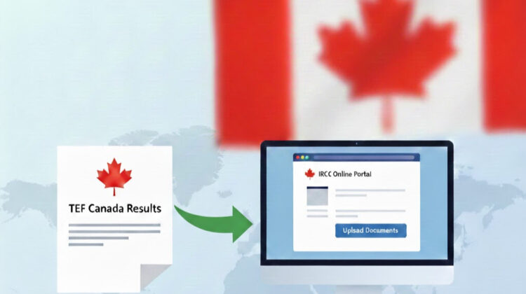 How do I submit TEF Canada results through the IRCC online portal1